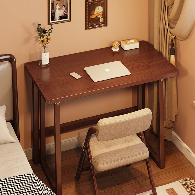 折叠书桌电脑桌办公桌卧室小桌子桌椅套装简易学生家用学习书桌
