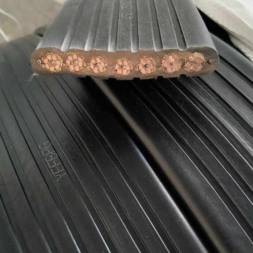 万邦YFFBPG钢丝加强型抗拉扁电缆行车起重机移动屏蔽软电缆