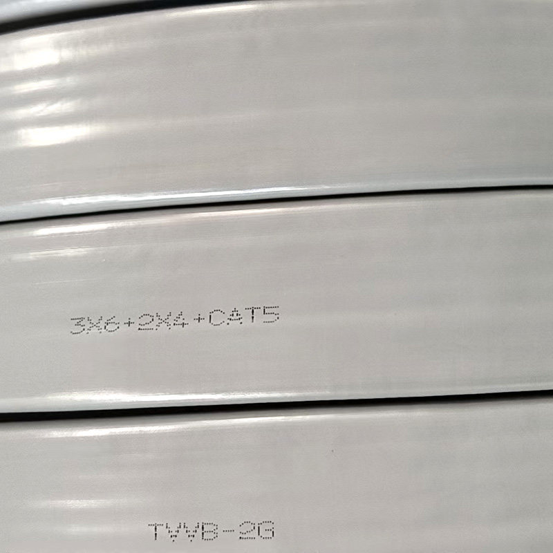 万邦TVVB-2G 3x6+2x4+CAT5 电梯扁电缆 电梯视频线 视频监控线