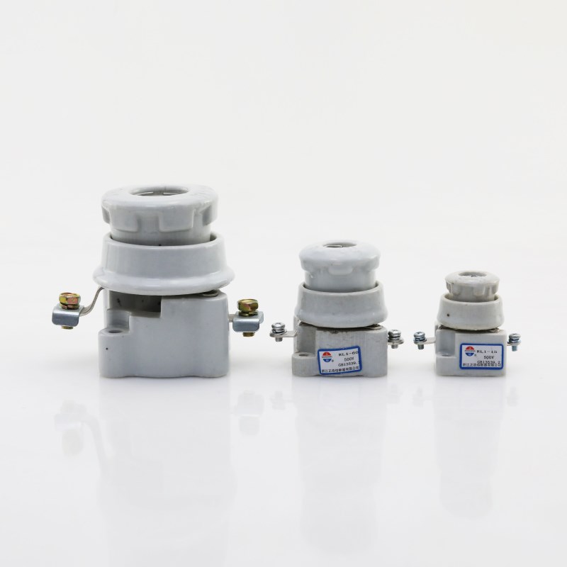 RL1-60螺旋式熔断器底座RL1-15型陶瓷保险丝底座1M5A60A100A 380V