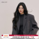 外套女秋冬小众设计感厚宽松大衣韩系时尚 CHILL ZOEY晚洵西装 西服