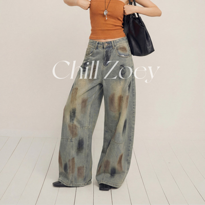 CHILLZOEY撒欢涂鸦牛仔裤