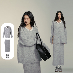 秋装 女2025年新款 时尚 CHILL 休闲套装 神明少女针织套装 套装 ZOEY