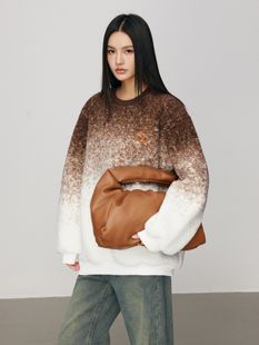 宽松毛衣女 百搭时尚 CHILL ZOEY渐变设计圆领扎染卫衣2023春冬新款