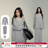 ZOEY 休闲套装 神明少女针织套装 女2025年新款 CHILL 套装 秋装 时尚