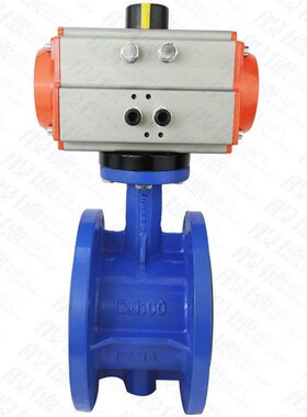 厂家D641X气动蝶阀 双法兰球铁/碳钢水系统调节蝶阀DN50/U80/dn10