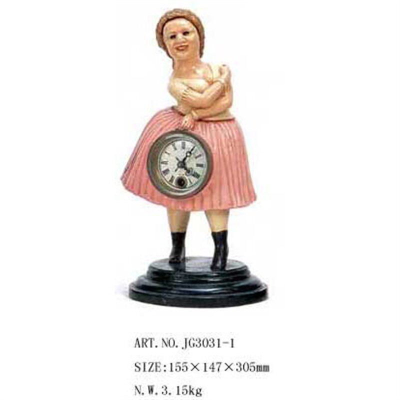 舞女钟表西洋古钟机械座钟家居装饰别墅客厅R饰品老式仿古董