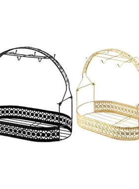 Basket Hoflder, Wrought Iron Coffee Mug Cup Holder Dishes Or