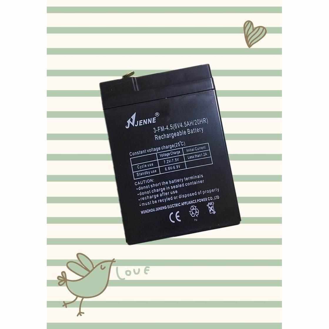 JENNE 聚能3-FM-4.5/6V4.5AH/F20HR儿童车电动童车蓄电池充电 电