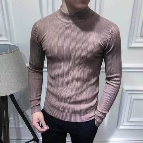新品Korean Fashion Autumn Men Casual Vintage SQtyle Sweater