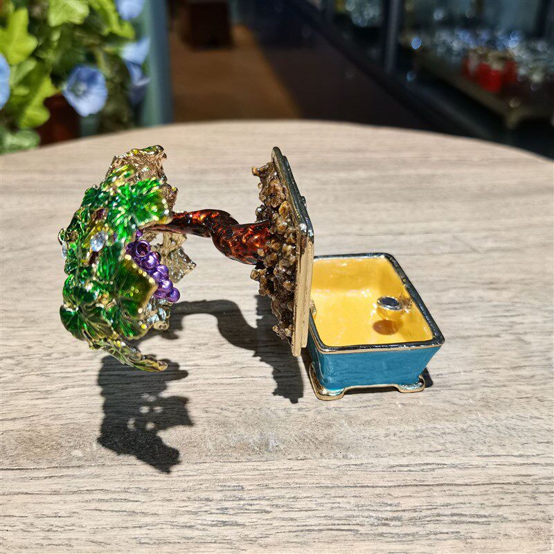 新品厂家易尚宝合金工艺礼品摆饰 盆栽树AB896珐瑯彩手Z工 家居装