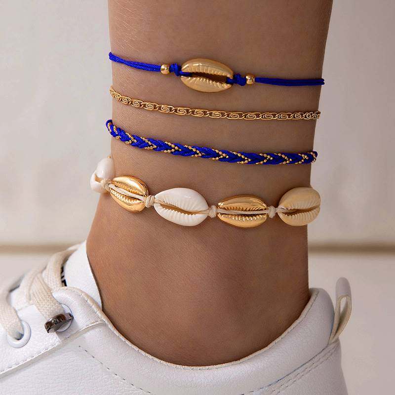 极速@Hot Beach Style Foot Decoration Shell Multi layer .Foot