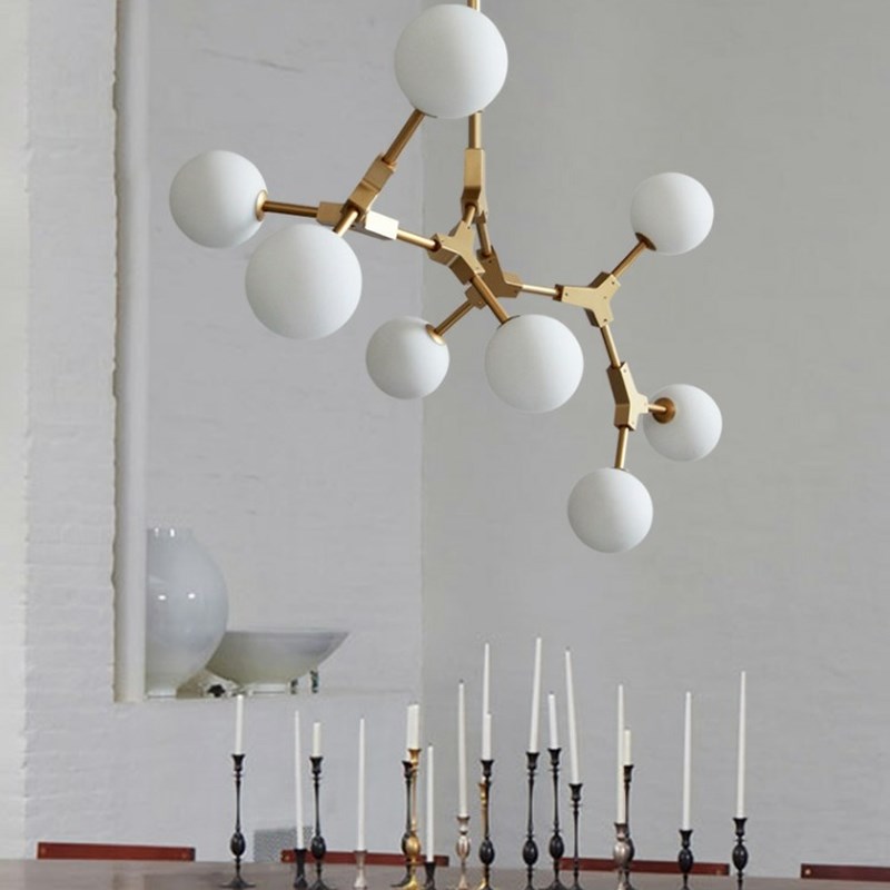 新品Modern Nordic Molecular ChandCelier Living Room Decor Ce - 实物图