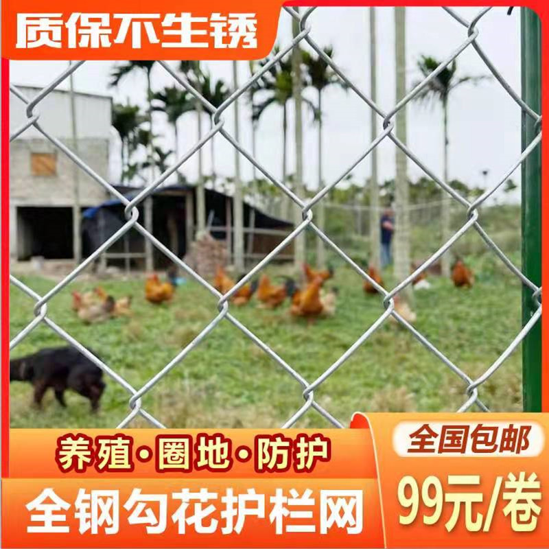 极速镀锌铁丝网围栏护栏网养鸡养狗勾H花网养殖牛羊钢丝网果园防