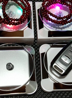 新品太阳能旋转展示架工艺礼品摆饰佛像摆L件底座样品手镯自转圆