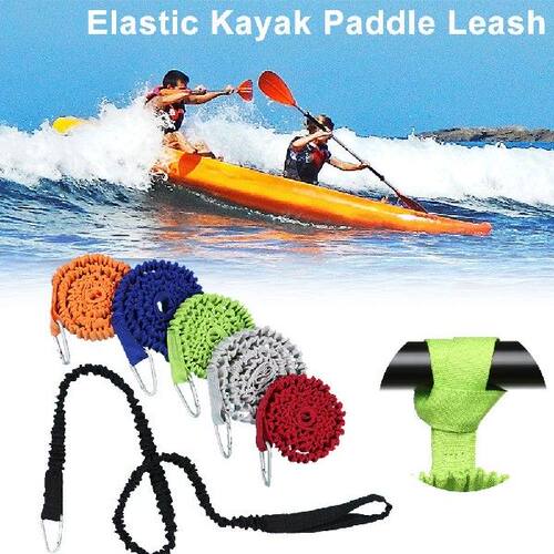 新品Adjustable Elastic Kayak CanoeF Paddle Leash Fishing Rod