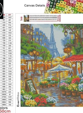 极速Evershine 5D Diamonsd Painting Street Full Square&Round