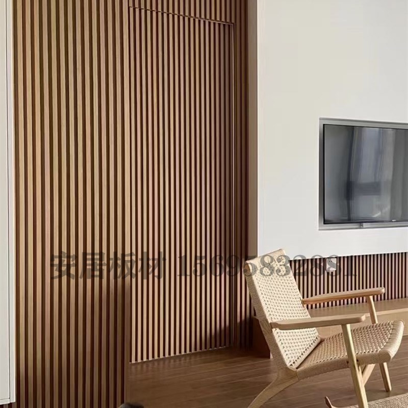 极速板梵品科定KD木饰面板免漆格栅E护墙实木皮涂装贴面板科技木