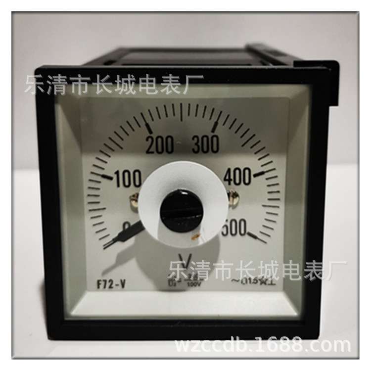 供应 F72-AC 380/100V 满度500V 船用表 广角度 交流电压表 张丝