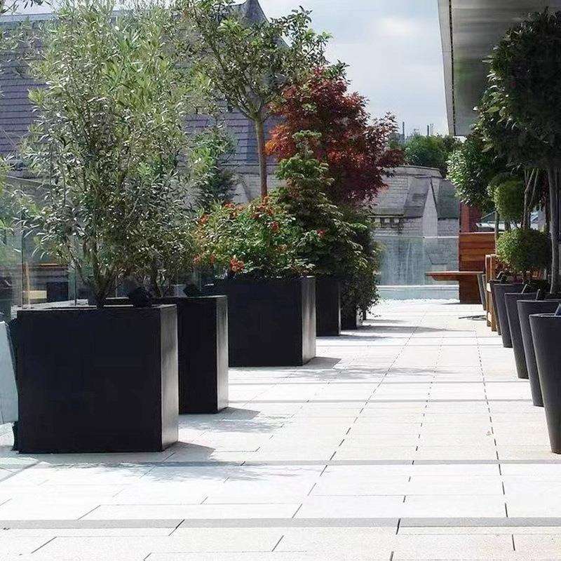 户外铁艺花箱不锈钢花槽景观花坛商场隔断室外可移动花池装饰花盆