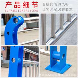 景观户外304不锈钢复合管桥梁防撞护栏铸铁立柱河道公路支架围栏