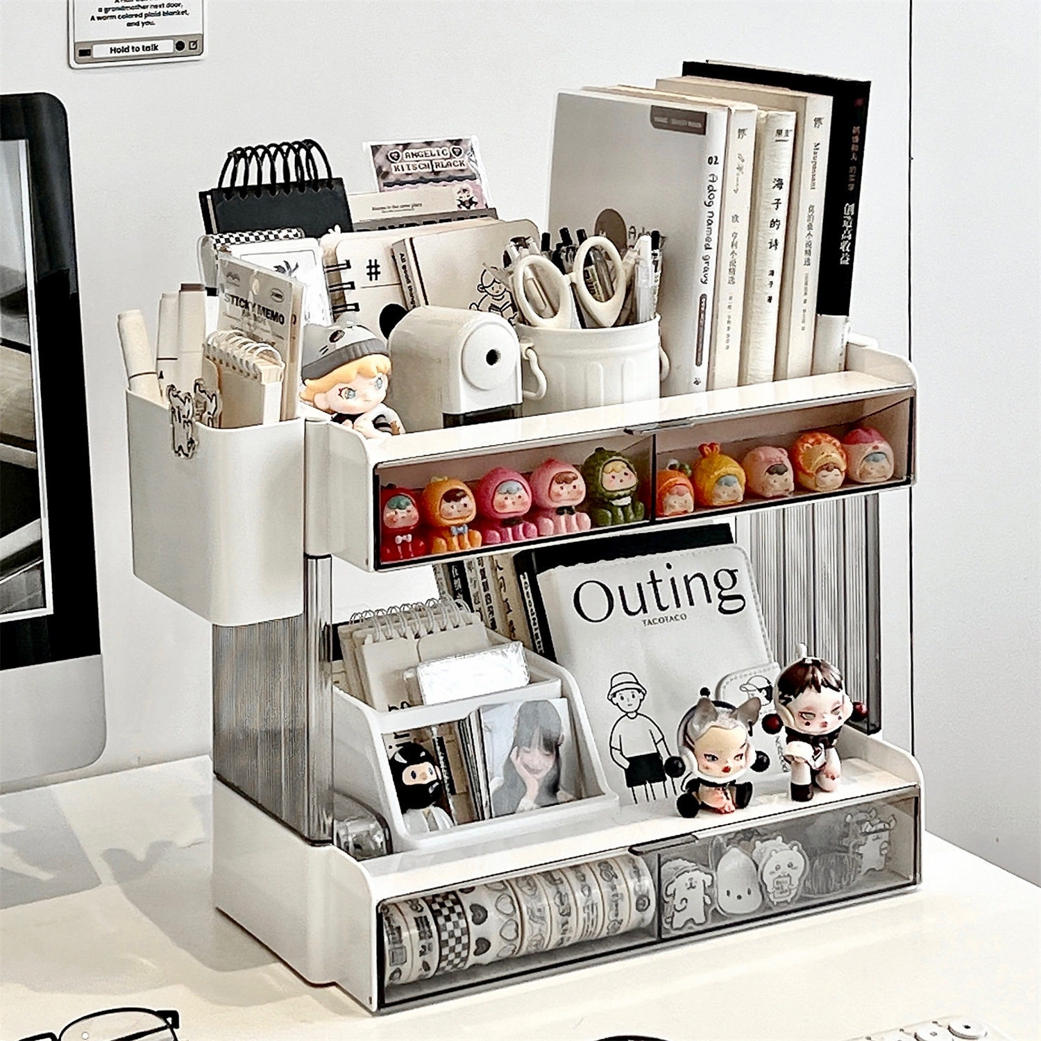 大容量文具收纳盒办公桌书桌书本