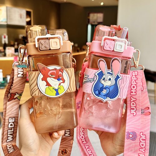 疯狂动物城朱迪尼克塑料杯高颜值