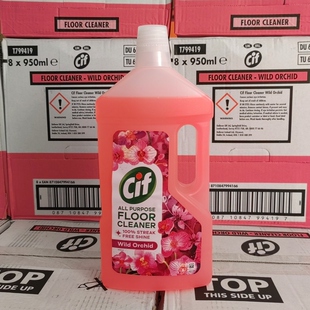 英国进口晶杰CIF 免洗瓷砖地板清洁剂实木复合板护理光亮野兰花香