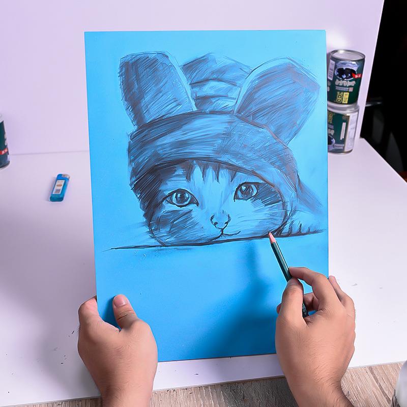 厂家直供diy手工制作材料刻画板镂空绘画雕刻沙画板8K画板PVC