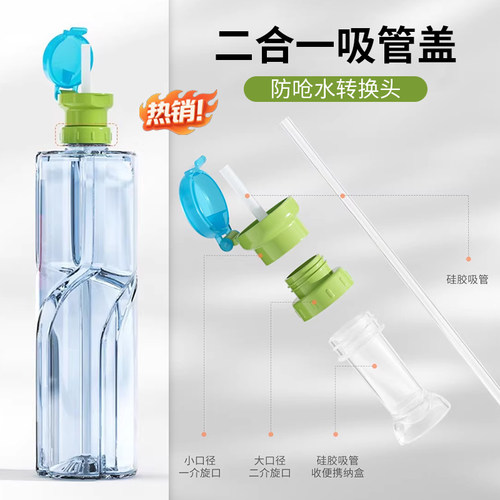 矿泉水吸管盖儿童防呛吸管转换头