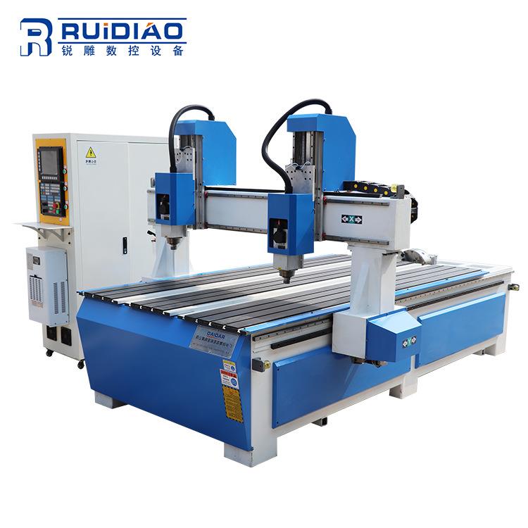 1325DF双头雕刻机圆雕家具人像三维旋转轴木工雕刻机