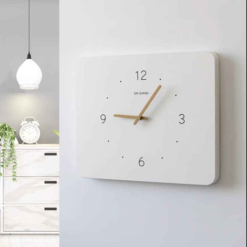 强电表箱遮丑带钟表静音装饰画电闸配电箱挂O钟挂画遮挡时钟免打