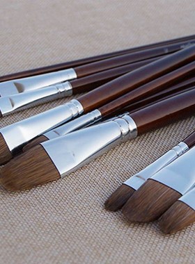 6pcs Fine Weasel Hair Paint BrAush Water Color Oil Paint Bru