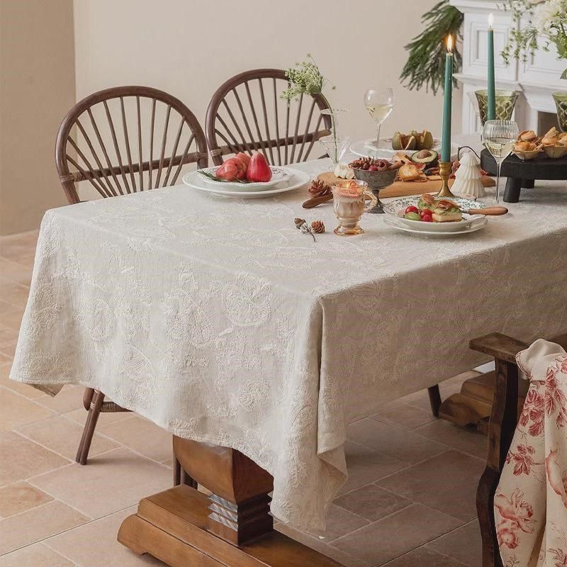 氛围感圣诞桌布防水提花欧式奢华高端餐桌台布盖布颜值Z纯色茶几,居家布艺,桌布,淘宝优惠券,粉丝福利购,淘宝优惠卷