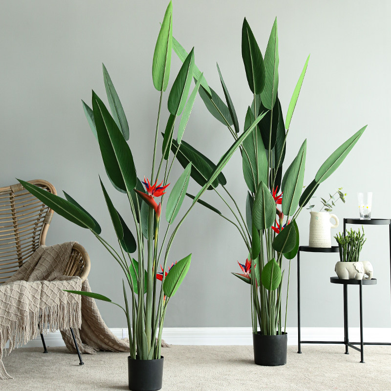 【七茉】仿真天堂鸟大型北欧植物装饰落地摆件客厅Y室内绿植盆栽,家居饰品,仿真植物盆景,淘宝优惠券,粉丝福利购,淘宝优惠卷
