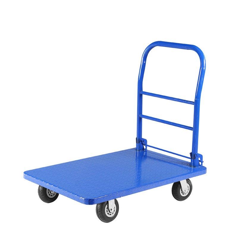 闲鱼二手市场折叠手推车家用x静音小推车加厚钢板平板车仓库拉货