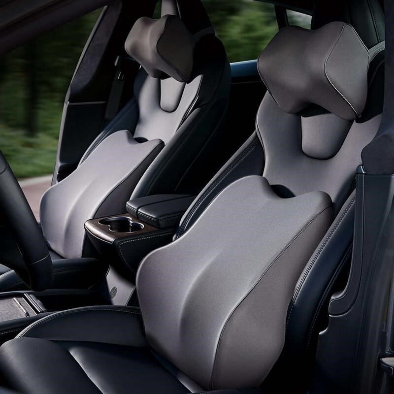 8H记忆棉4D车用头枕腰靠套装汽车腰垫车载透气颈枕.护腰枕K9