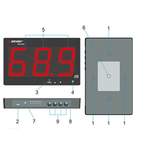 Digital Sound level meter 30~130db noise Mdb meter measuring