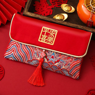 马年新款刺绣红包布艺压岁包大号万元红包高档通用平安喜乐利是封