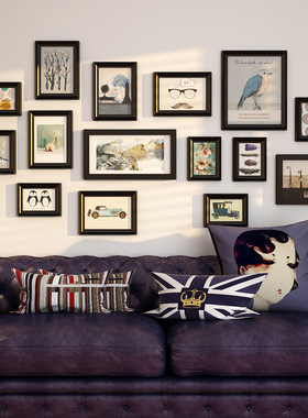 包邮【金零点9174】博宁塞纳实木相框创意照片墙/相框墙