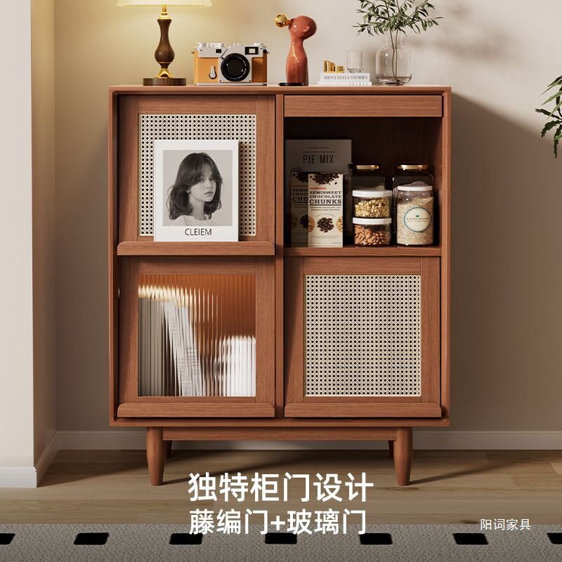 实木收纳柜多层抽屉客厅多功能储物柜餐厅餐边柜大容量斗柜
