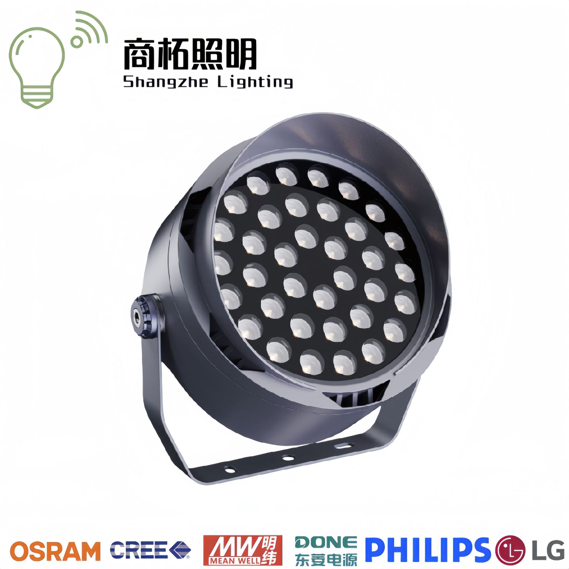 9W12W18W24W36W48W60W72W 户外防水 led 圆形投光灯 照树投射灯