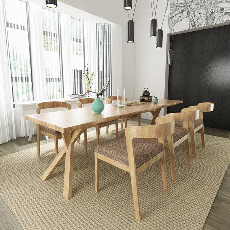 北欧实木家用餐桌椅组合个性创意饭桌简约长方形办公会议洽谈桌子,电子元器件市场,电线扎带/束线带,淘宝优惠券,粉丝福利购,淘宝优惠卷