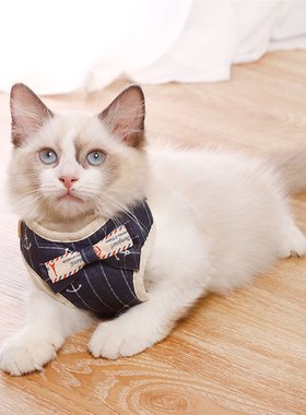 极速Bowknot Cat Harness and Leash Set AdjustOable Puppy Harn