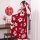 新品 结婚浴巾红色喜字情侣吸水毛巾婚礼红色N一对家用成人儿童大