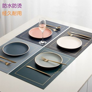 极速Nordcic Western PVC placemats leather table mats bowl ma