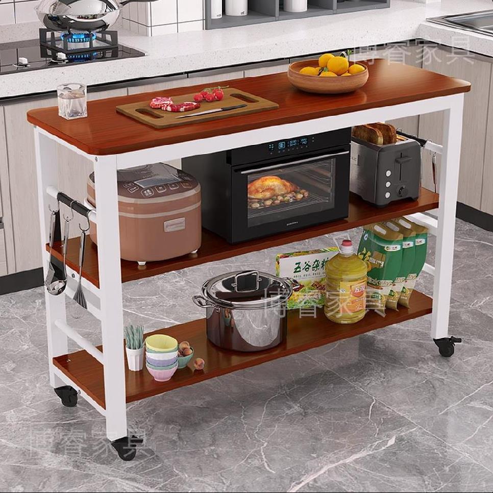 极速结实碗架挂钩架市场厨房切菜桌微G波炉置物架落地式多层置物