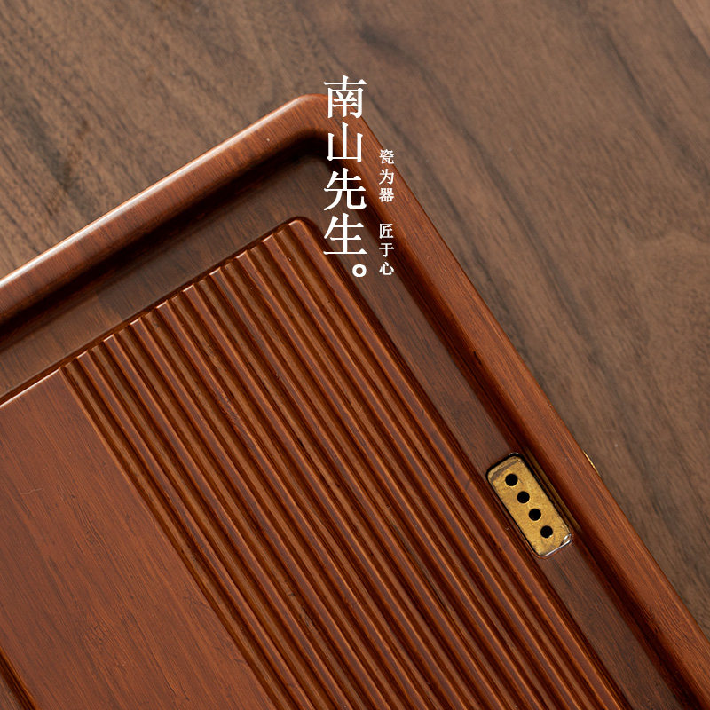 新品和鸣重竹竹制m家用茶盘干泡茶台茶海功夫茶具简约沥水茶盘