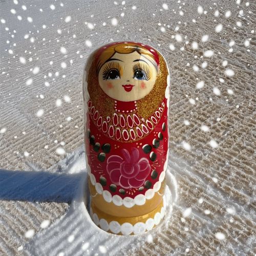 极速俄罗斯烤漆套娃7层哈尔滨旅游纪念创意彩色图案家Z居摆件中国