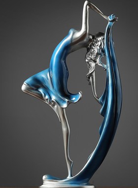 极速北欧时尚工艺北现家孩舞女摆饰术柜居家M玄关客厅电视创意家